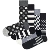Happy Socks Nogavice siva / črna / bela