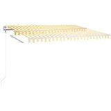  Automatska tenda sa senzorom LED 450 x 350 cm žuto-bijela | shoptok.hr