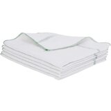 vidaXL Krpe za pod 10 kom bijele sa zelenim prugama 50 x 60 cm | shoptok.hr