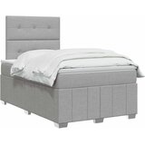  LED okvir za krevet s madracem Svjetlosiva 120 x 190 cm Tkanina | shoptok.hr