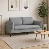 SOFA za dvije osobe Svjetlosiva 188 x 81 x 89 cm Tkanina Cijene