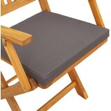  Sklopiva stolica s jastukom 4 pcs Siva 49 x 57,5 x 92 cm | Eponuda.com