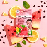 Eveline Cosmetics Look Delicious Watermelon & Lemon vlažilna in posvetlitvena maska za utrujeno kožo 10 ml | Shoptok.si