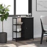 vidaXL Komoda črna 70x30x80 cm inženirski les Cene