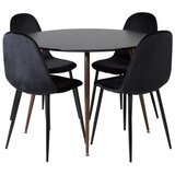 Venture Home Plaza okrugli blagovaonski stol ⌀100 cm, crni | shoptok.hr
