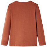  Dječja majica s dugim rukavima boja konjaka 128 | shoptok.hr