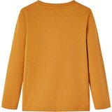  Dječja majica dugih rukava tamna oker boja 104 | shoptok.hr