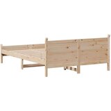 vidaXL Posteljni okvir brez vzmetnice 120x200 cm trdna borovina | Shoptok.si
