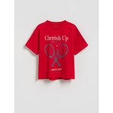 Reserved Ležerni t-shirt s printom - crvena | shoptok.hr