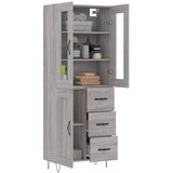  Visoka komoda siva sonome 69,5x34x180 cm od konstruiranog drva | shoptok.hr