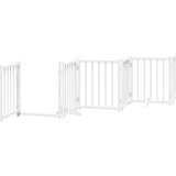  Vrata za pse s vratima sklopiva 6 panela bijela 300 cm - Bijela 50 x 60 x 2 cm 6 | shoptok.hr