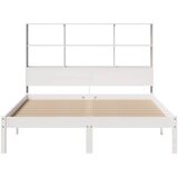  Krevet s regalom z knjige bez madraca bijeli 160x200cm borovina | shoptok.hr