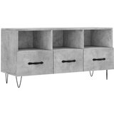 vidaXL TV omarica betonsko siva 102x36x50 cm inženirski les | Shoptok.si