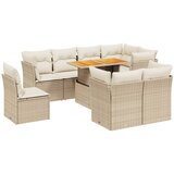 Maison Chic Seti vrtnega pohištva - Vrtna garnitura 9-delna z blazinami bež poli ratan, (21796173) | Shoptok.si