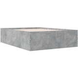  Posteljni okvir betonsko siv 140x190 cm inženirski les | Shoptok.si