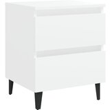 Maison Chic Nočna omarica - Nočna miza bela 40x35x50 cm iverna plošča, (21688034) | Shoptok.si