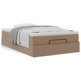 vidaXL Otomanski posteljni okvir z vzmetnico kapučino 120x200 cm, (21607804) | Shoptok.si