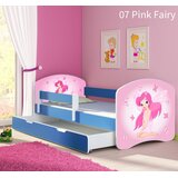  Otroška postelja ACMA z motivom, stransko modra + predal 140x70 cm 07 Pink Fairy | Shoptok.si