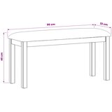  Klupa za blagovanje 95 x 32 x 45 cm Čvrsto Hrastovo Drvo Bež | Eponuda.com