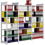 hofe Sestavljiv regal za dokumentacijo, pocinkan, višina regala 2000 mm, dvostransko, osnovni regal, ŠxG 750 x 600 mm | Shoptok.si