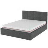 MESONICA Antracitno sivi tapecirani bračni krevet s prostorom za odlaganje s podnicom 140x200 cm Bufo – | shoptok.hr
