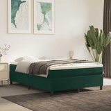  Okvir za krevet s oprugom tamnozeleni 140x190 cm baršunasti | shoptok.hr