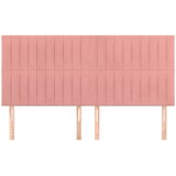  Uzglavlje roze 200x5x118/128 cm baršunasto | shoptok.hr