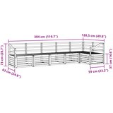  Set vanjskih sofa 6 pcs Bijela 304 x 126,5 x 73 cm | Eponuda.com