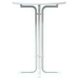 vidaXL Jedilna miza bela Ø80x110 cm inženirski les in jeklo | Shoptok.si