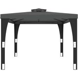  Sjenica s dvostrukim krovom antracit 3,98x2,98 m čelična | shoptok.hr