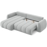 Makamii Svijetlo siva sklopiva/s prostorom za odlaganje kutna garnitura od bouclé tkanine (s lijevim kutom/s ležaljkom) Pele – | shoptok.hr