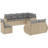 Maison Chic Seti vrtnega pohištva - Vrtna garnitura - Vrtni pohištvo set 8-delna z blazinami bež poli ratan, (21800240) | Shoptok.si