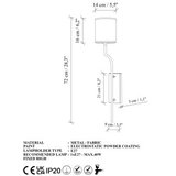 Opviq Zidna lampa Lumora-15339, 14x22x72cm, IP20, Zlatno-smeđa boja | Eponuda.ba