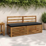 Jastučić za klupu SOEST 100% poliester Crna 140 x 50 x 5 cm Slike