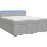  Boxspring krevet s madracem Svjetlosiva 140 x 190 cm Tkanina | shoptok.hr