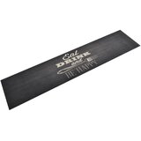  Kuhinjski tepih perivi s natpisom crni 60 x 300 cm baršunasti | shoptok.hr