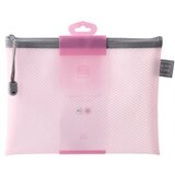 Biro time Zippit mesh M, fascikla sa zipom, 23x17.5cm, roze | ePonuda.com