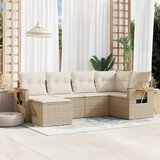 vidaXL 6-dijelni set vrtnih sofa s jastucima bež od poliratana | shoptok.hr