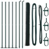  Heksagonalna ograda Zelena 1 4x10 m Čelik Ograda s osnovnim pločama 7 kom Ø32mm 78 5cm Galvanizirani čelik | shoptok.hr