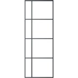  Klizna vrata od mutnog stakla ESG i aluminija 76 x 205 cm crna | shoptok.hr