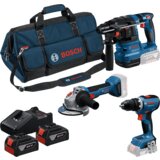 Bosch gsr 18V-65 + gws 18V-8 + gbh 18V-22 + 2 x gba 18V 4.0 ah + gal 18V-40, set alata 0615A50094 Cene