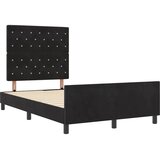  Krevet s opruga kutije s uzglavljem Crna 120 x 200 cm Baršun | shoptok.hr