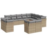 Maison Chic Seti vrtnega pohištva - Vrtna garnitura - Vrtni pohištvo set 12-delna z blazinami bež poli ratan, (21816233) | Shoptok.si
