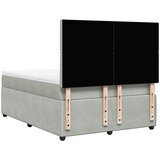  Krevet s oprugama i madracem svjetlosivi 140x190 cm baršunasti | shoptok.hr
