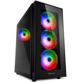 Sharkoon Kućište gaming, TG5 PRO RGB Addressable Full Glass ATX, 4x 120mm LED | Eponuda.ba