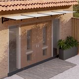 Nadstrešnica za vrata crna i prozirna 396x90 cm polikarbonat | shoptok.hr