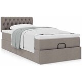 vidaXL Otomanski posteljni okvir z vzmetnico taupe 100x200 cm blago Cene