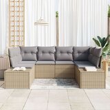  Set Kauča za Vrt s Jastucima Bež Poli Ratan | shoptok.hr