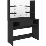 The Living Store Toaletna mizica z LED lučkami 100x40x135 cm MDF črna - Mizica Za Ličenje, (21494805) | Shoptok.si