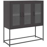 vidaXL Komoda crna 100,5 x 39 x 107 cm od hladno valjanog čelika | shoptok.hr